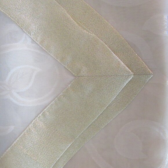Gold Sheer Table Runner & Table Cloth, Organza, New/Vintage, Lamé, Rayon - Picture 2 of 11